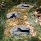 Glitzhome® 10" Set of 2 Cement Cat and Dog Textured Stepping Stones